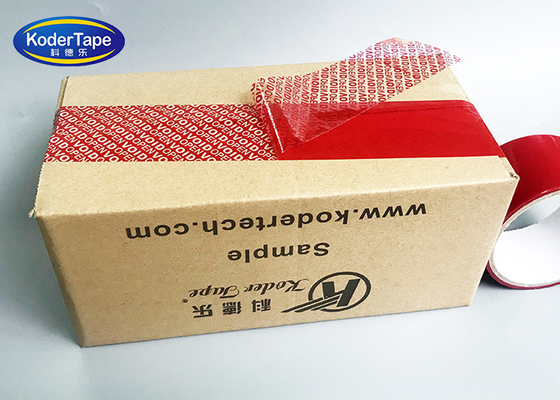 VOID OPEN Print Anti Theft Security Tape With Company Logo Printing For Carton Sealing